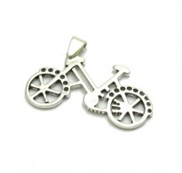 PE001161 Sterling silver pendant Bicycle  solid 925  Empress